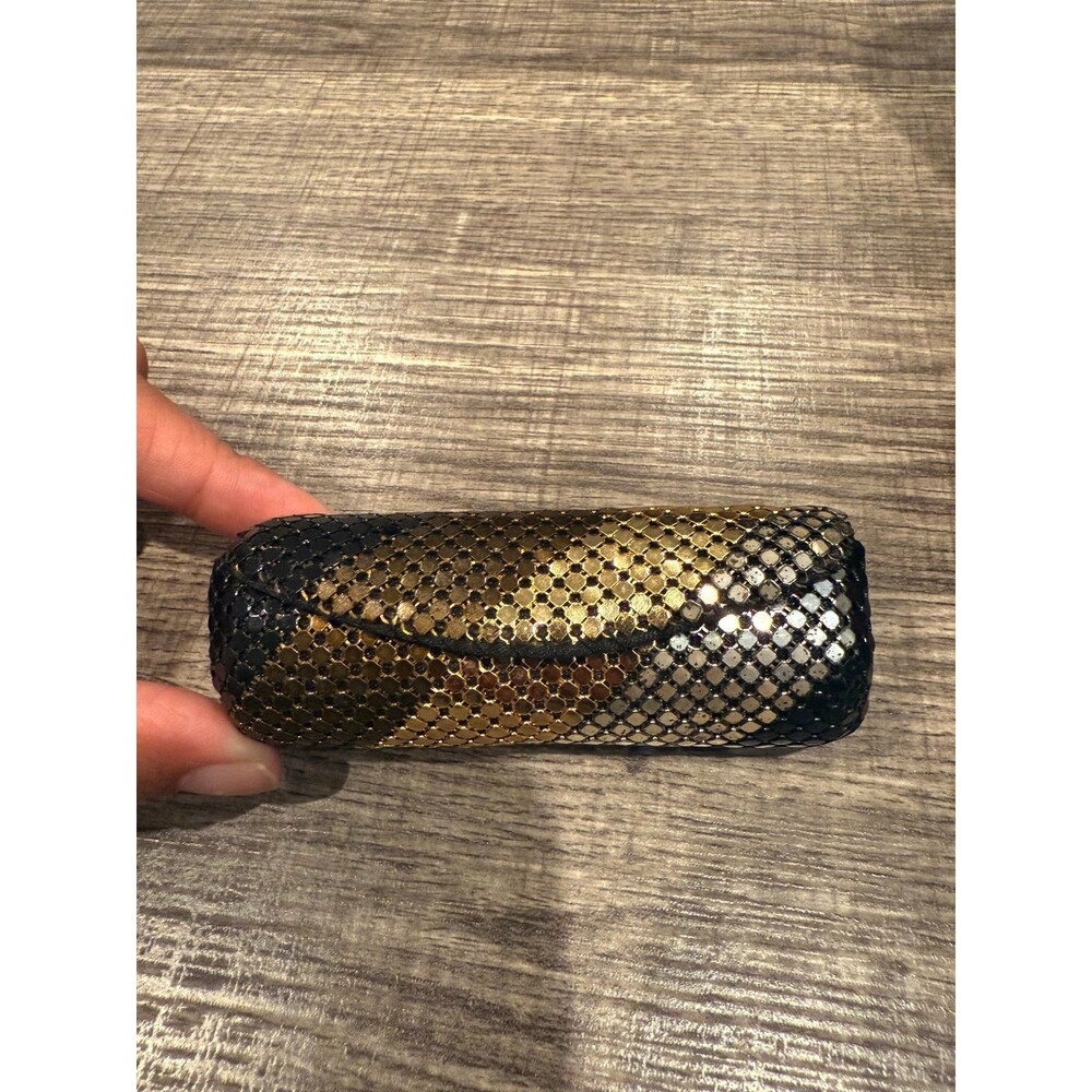 Vintage Lipstick Holder with Mirror – Gold & Silver Mesh